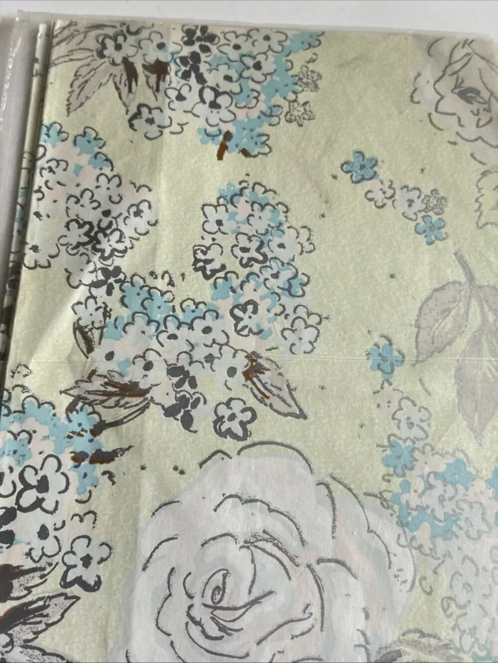 Vintage Gift wrap Floral Wrapping Paper 2 Sheets 20